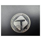 BU One Ounce .999 Silver Pan American  Round