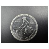 1985 BU 1 Oz. Silver Engelhard Prospector