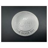 BU One Ounce .999 Silver Asahi Refining Round