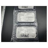 Five 2022 One Ounce .999 Silver Stacks & Bowers Bars