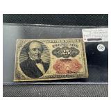 Rare 1874 Twenty Five Cent Fractional Currency in Good Conditon