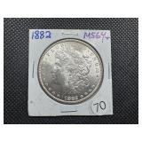1882 Morgan Silver Dollar Marked MS64+ When Purchased - Mint Luster!