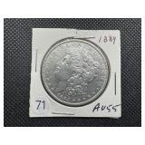 1884 Morgan Silver Dollar Marked AU55 When Purchased