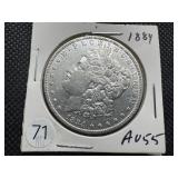 1884 Morgan Silver Dollar Marked AU55 When Purchased
