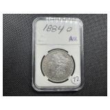 1884-O Morgan Silver Dollar Marked AU When Purchased