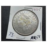 1885 Morgan Silver Dollar Marked AU58 When Purchased