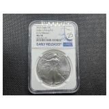 2021 Eagle Landing Type 2 1 Oz. Silver American Eagle NGC MS70  - Perfect Grade! - Early Releases