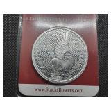 2022 BU Stacks & Bowers 1 Oz. Silver Round in Clamshell Case