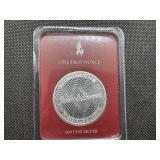 2022 BU Stacks & Bowers 1 Oz. Silver Round in Clamshell Case