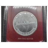 2022 BU Stacks & Bowers 1 Oz. Silver Round in Clamshell Case