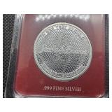2022 BU Stacks & Bowers 1 Oz. Silver Round in Clamshell Case