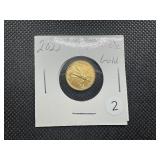 2022  BU $5.00 Gold Eagle (1/10 Ounce) of .999 Gold