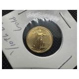 2022  BU $5.00 Gold Eagle (1/10 Ounce) of .999 Gold