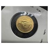 2022  BU $5.00 Gold Eagle (1/10 Ounce) of .999 Gold