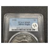 2004 1 Oz. Silver American Eagle PCGS MS69
