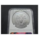 2017-W 1 Oz. Burnished Silver American Eagle NGC MS70 First Releases - Perfect Grade!