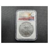 2018 1 Oz. Silver American Eagle NGC MS70 Early Releases - Perfect Grade!