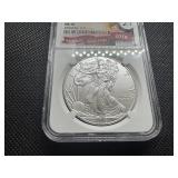 2018 1 Oz. Silver American Eagle NGC MS70 Early Releases - Perfect Grade!