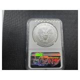 2018 1 Oz. Silver American Eagle NGC MS70 Early Releases - Perfect Grade!