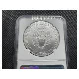 2021-S Heraldic Eagle Type 1 1 Oz. Silver American Eagle NGC MS69 First Day of Issue Emergency Production FDI