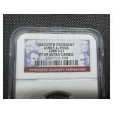 11th President James K Polk 2009 S $1 NGC PF69 Ultra Cameo
