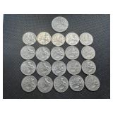20 Bicentennial Quarters, 1 Bicentennial Half Dollar