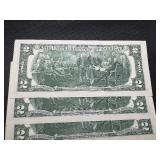 5 sequential $2 bills