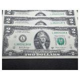 10 Sequential $2 bills