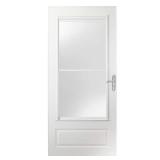 Andersen 400 Series 32 in. x 80 in. White Universal 3/4 Light Retractable Aluminum Storm Door with Nickel Hardware