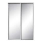 Contractors Wardrobe 96 in. x 96 in. Concord White Aluminum Frame Mirrored Interior Sliding Closet Door