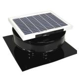 (2) Active Ventilation 365 CFM Black Powder Coated 5-Watt Solar Powered Roof Mounted Exhaust Attic Fan