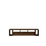 Nexera Rustik Walnut 72-inch TV Stand fits TVs up to 80 inches with Open Storage