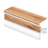 (16) Cap A Tread Fresh Oak 47 in. L x 12.15 in. W x 57.91 mm T Vinyl Overlay Stair Tread and Reversible Riser Kit