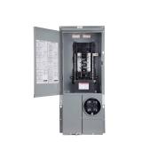 Square D Homeline 200 Amp 8-Space 16-Circuit Outdoor Ring-Type Semi-Flush Mount Solar-Ready Main Breaker Plug-On Neutral CSED