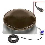 Master Flow 1050 CFM Weathered Wood Galvanized EZ Cool Plug-In Power Roof Mount Attic Fan