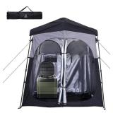 Camping Shower Tent 85 in. L x 43 in. W x 83 in. H, Instant Pop Up Changing Tent, Privacy Tent (2 Room)