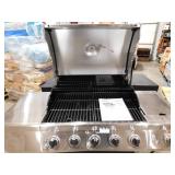 Nexgrill 5-Burner Propane Gas Grill in Stainless Steel with Side Burner and Condiment Rack