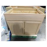 Hampton Bay Recessed Panel 60 in. W x 24 in. D x 34.5 in. H Assembled Sink Base Cabinet in Unfinished Lot of 4