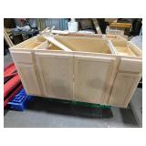 Hampton Bay Recessed Panel 60 in. W x 24 in. D x 34.5 in. H Assembled Sink Base Cabinet in Unfinished Lot of 4