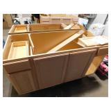 Hampton Bay Recessed Panel 60 in. W x 24 in. D x 34.5 in. H Assembled Sink Base Cabinet in Unfinished Lot of 4