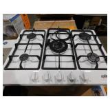 Summit Appliance 27 in. Gas Cooktop in White with 5 Burners including Power Burner