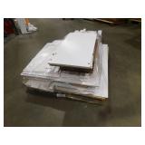 Harper & Bright Designs White Wood Frame Queen Size Murphy Bed, Wall Bed with Shelves, 4-Drawer and LED Lights