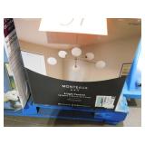 Monteaux Lighting 39 in. 6-Light Gold Sputnik Pendant Light Fixture with Frosted Glass Globe Shades