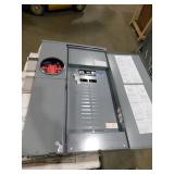 Square D Homeline 200 Amp 30-Space 42-Circuit Outdoor Ring-Type Surface Mount Solar-Ready Main Breaker Plug-On Neutral CSED