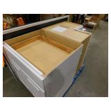 lot of 4--Hampton Bay Shaker- Assembled Cabinets in Satin White