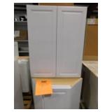 lot of 4--Hampton Bay Shaker- Assembled Cabinets in Satin White
