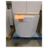 lot of 4--Hampton Bay Shaker- Assembled Cabinets in Satin White
