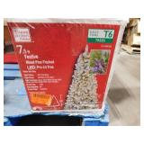 Home Accents Holiday 7.5 ft. Festive Mixed Pine Flocked LED Pre-Lit Artificial Christmas Tree T12