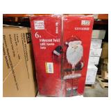 6 ft. Iridescent twist led sparkle Santa.