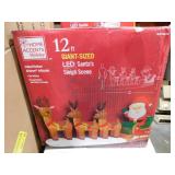 NEW HOME ACCENTS SANTA SLEIGH REINDEER 5.5